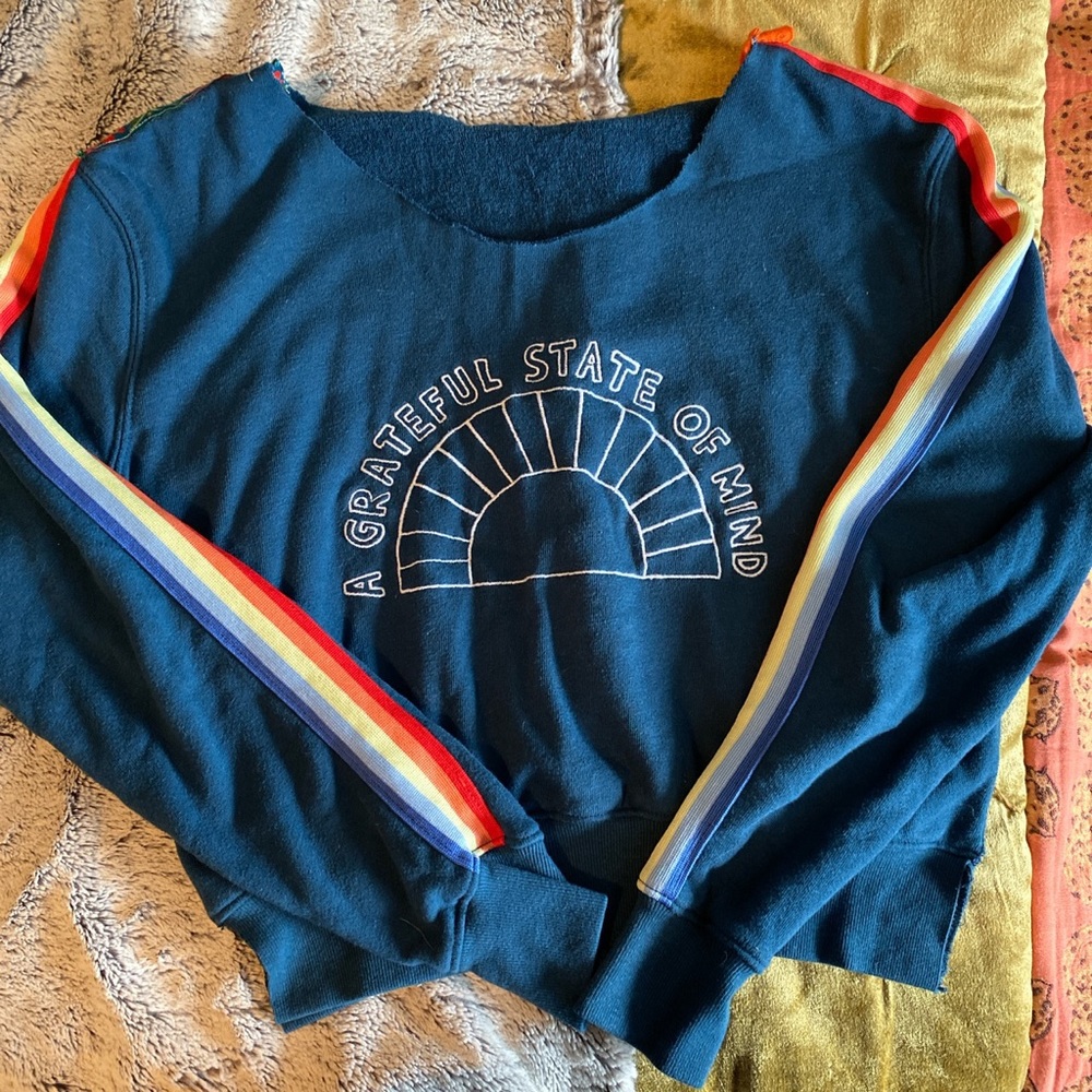 Spiritual Gangster Rainbow Stripe Sweater